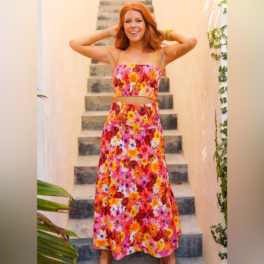 TAMRA SMOCKED TWO-PIECE SET - SUNSHINE